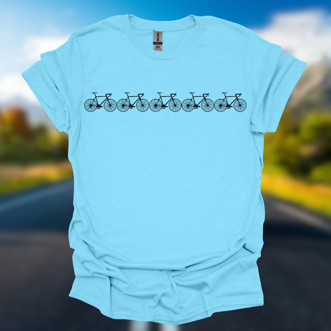 Road Bikes Aligned T-Shirt