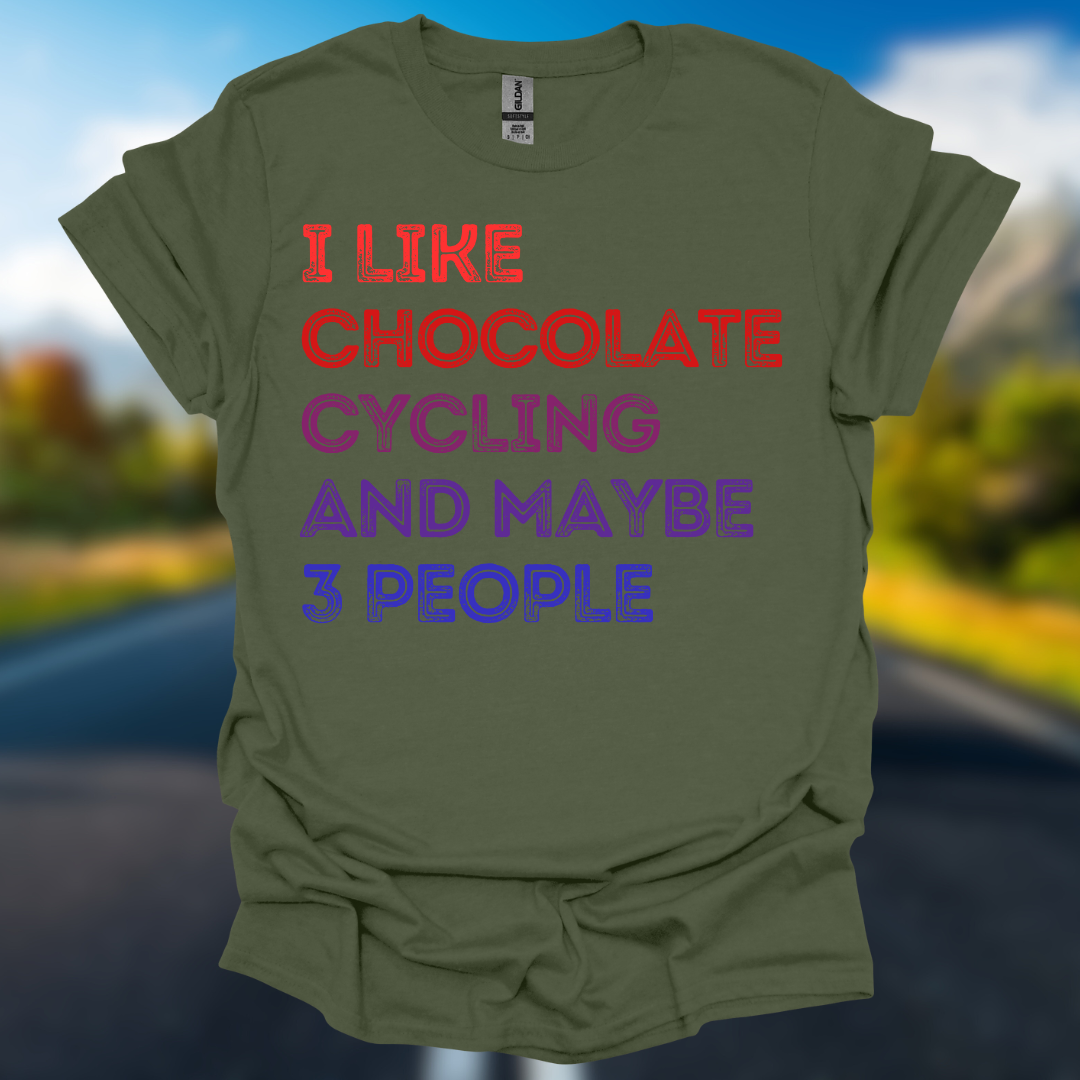 Chocolate Cycling and People T-Shirt