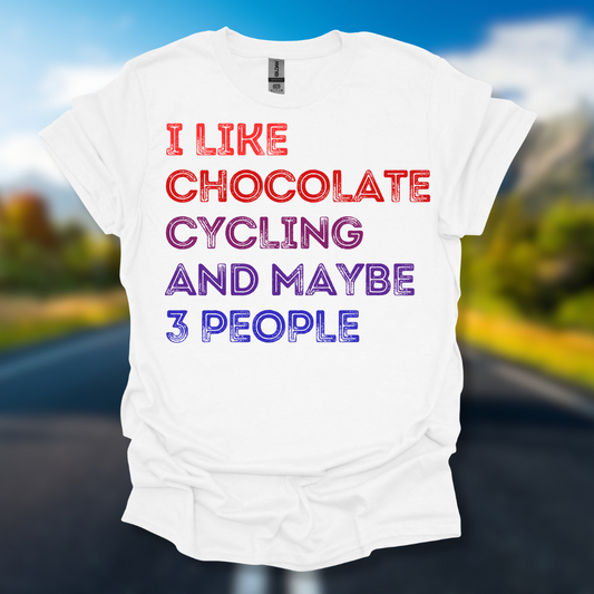Chocolate Cycling and People T-Shirt