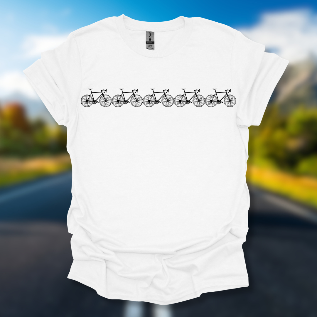 Road Bikes Aligned T-Shirt