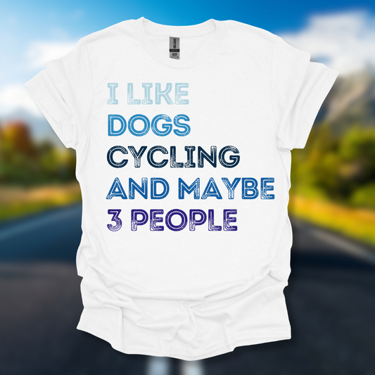 Cycling Dogs and People T-Shirt
