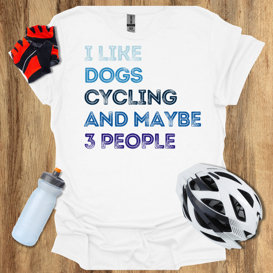 Cycling Dogs and People T-Shirt