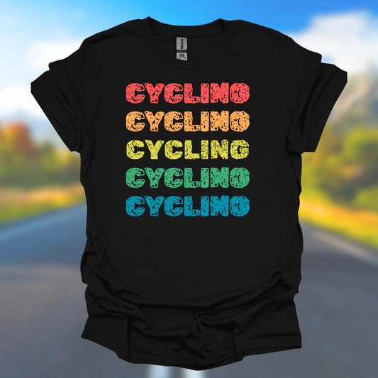 Cycling   Rainbow T-Shirt