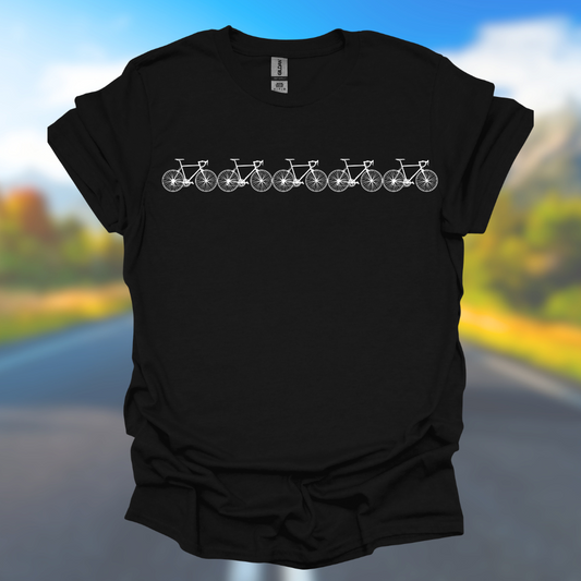 Road Bikes Aligned T-Shirt