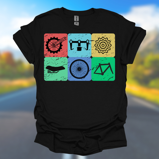 Bicycle Parts Retro T-Shirt