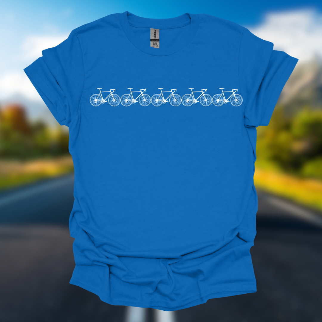 Road Bikes Aligned T-Shirt