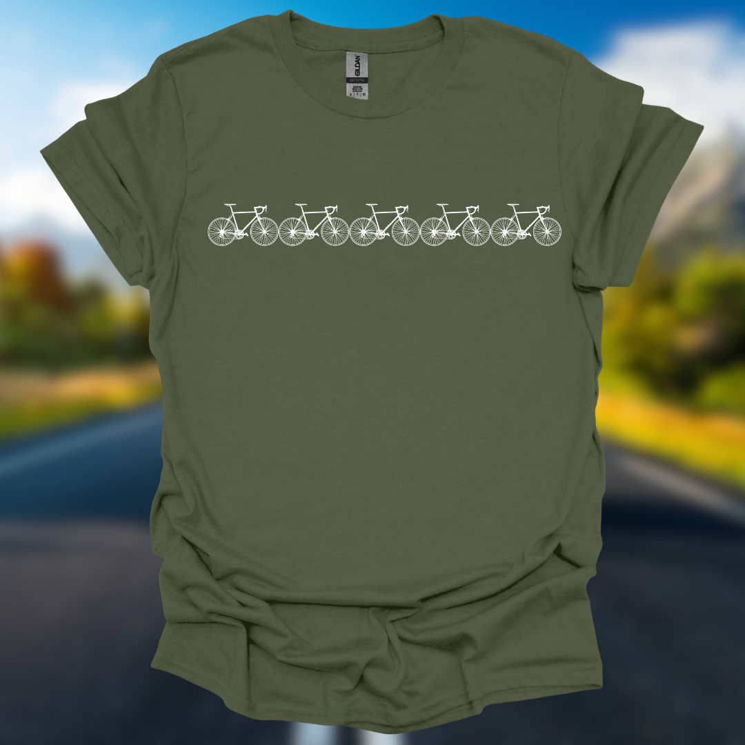 Road Bikes Aligned T-Shirt