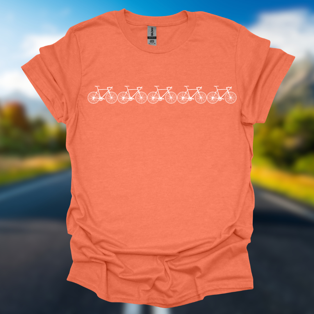 Road Bikes Aligned T-Shirt